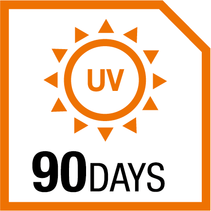 UV rays resistance - 90 days