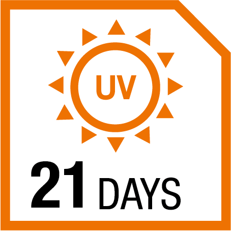 UV rays resistance - 21 days