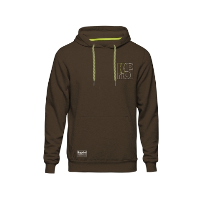 Felpa Enjoy hoodie marrone
